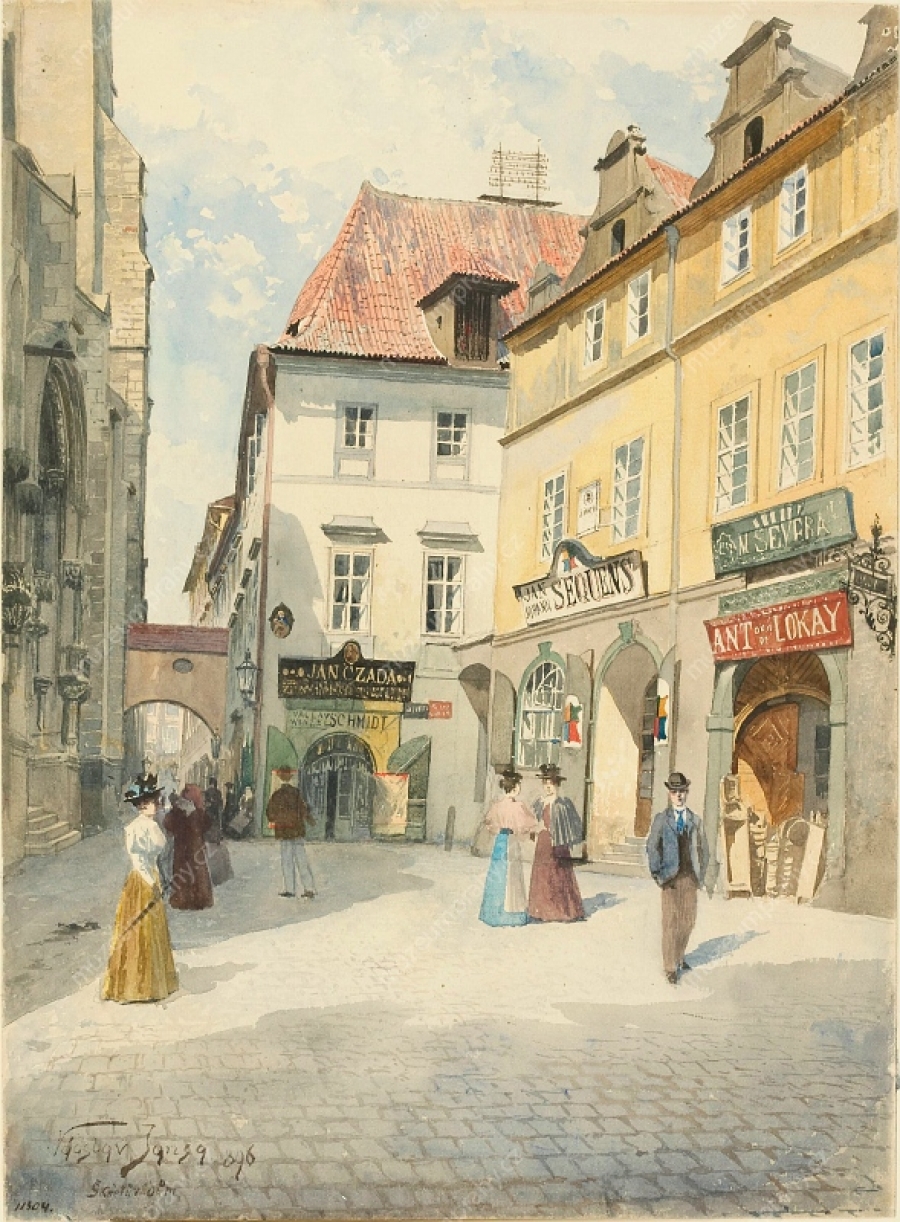 Václav Jansa: Škrétův dům v Týnské ulici, 1896
